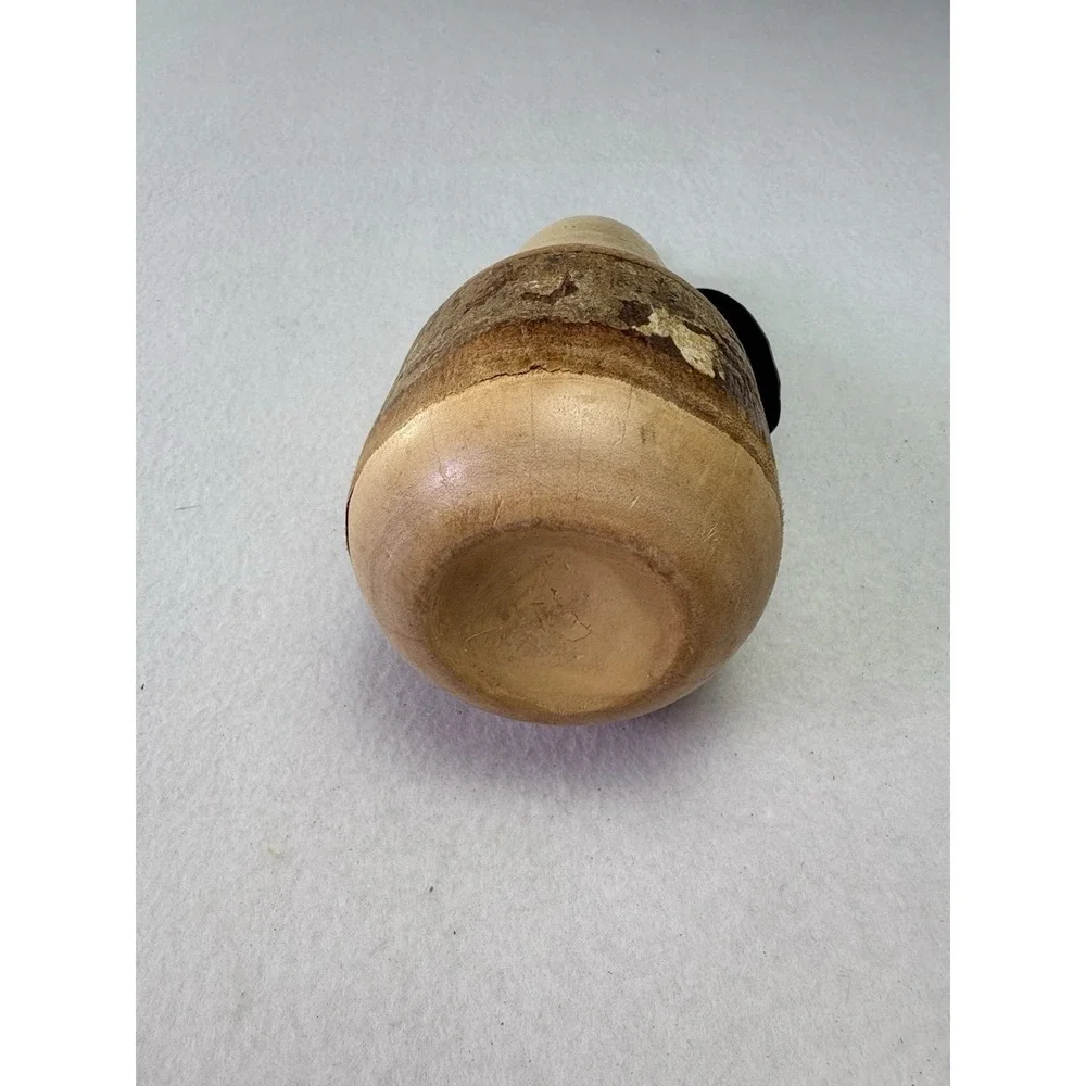 Pier One Wooden Pear‎ Turned Wood Metal leaf, 8 x 4